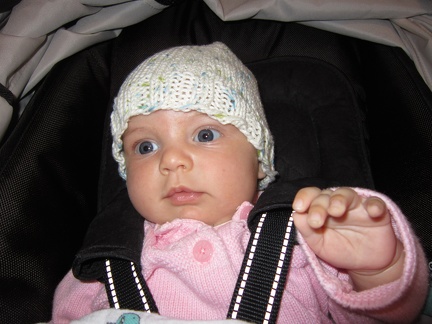 Greta in the hat Erynn knitted2
